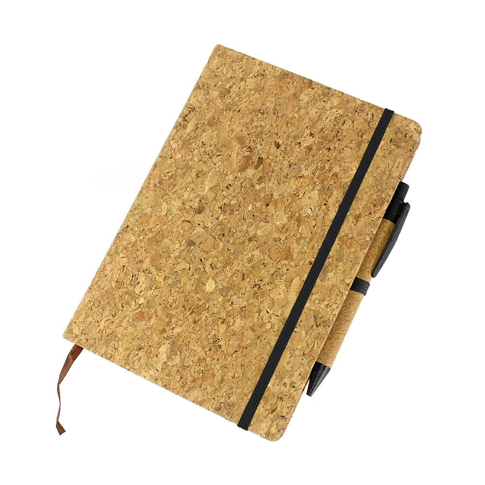 A5 Cork Black Notebook and Pen