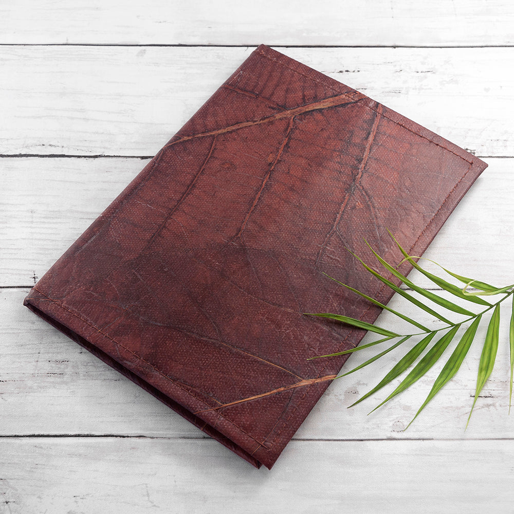 A5 Leaf Leather Notebook