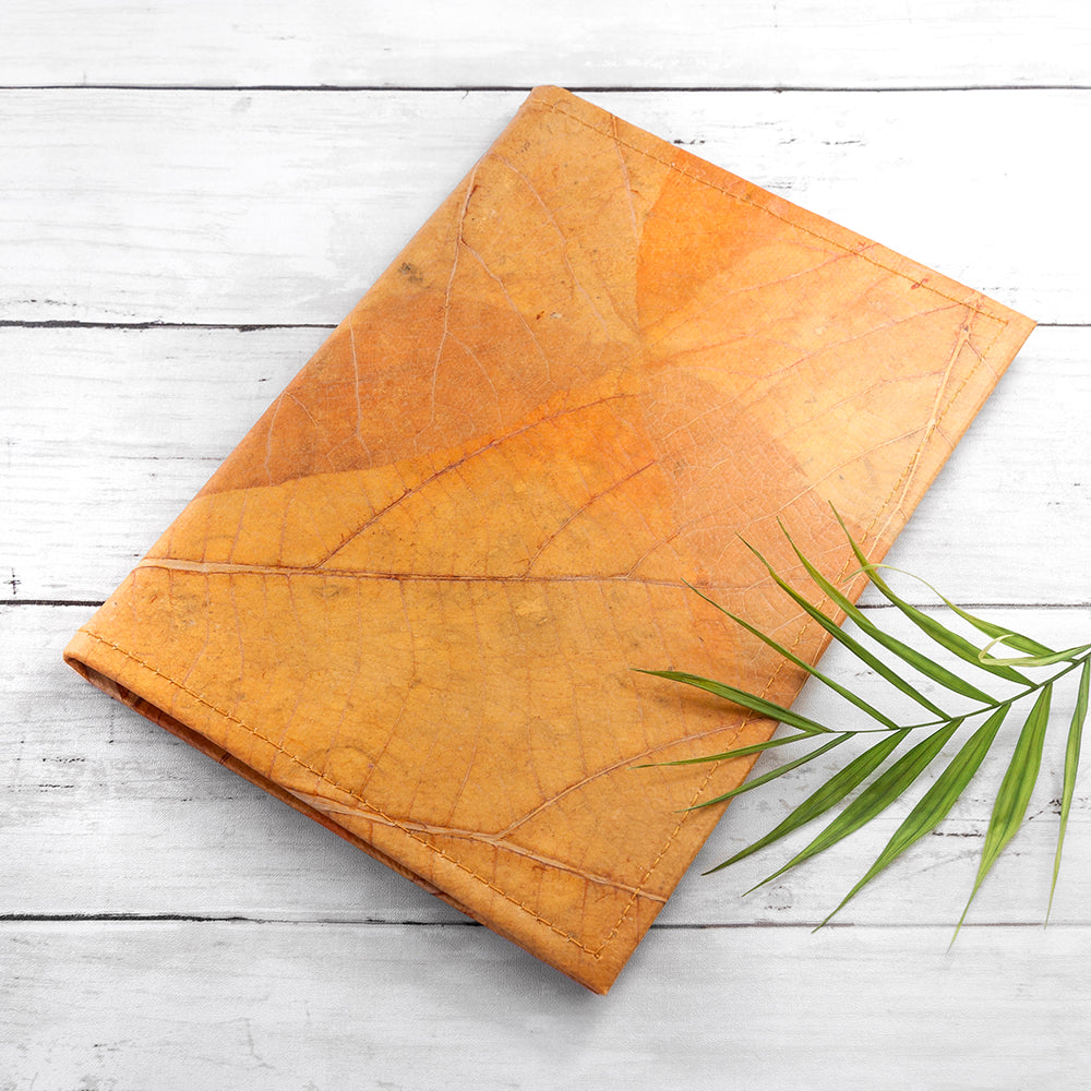 A5 Leaf Leather Notebook