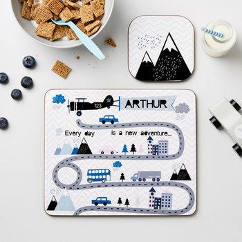 Personalised Kid's Adventure Placemat Set