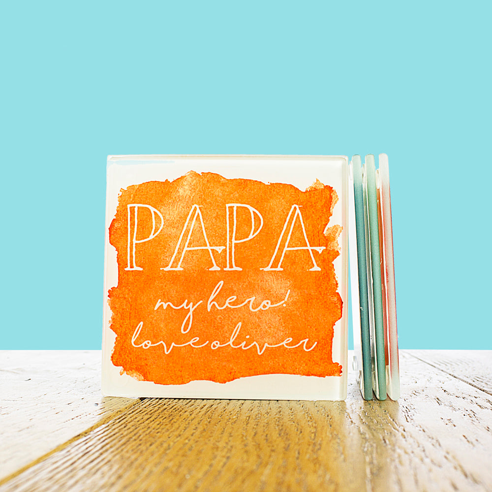 Coastal Watercolour Personalised Coaster