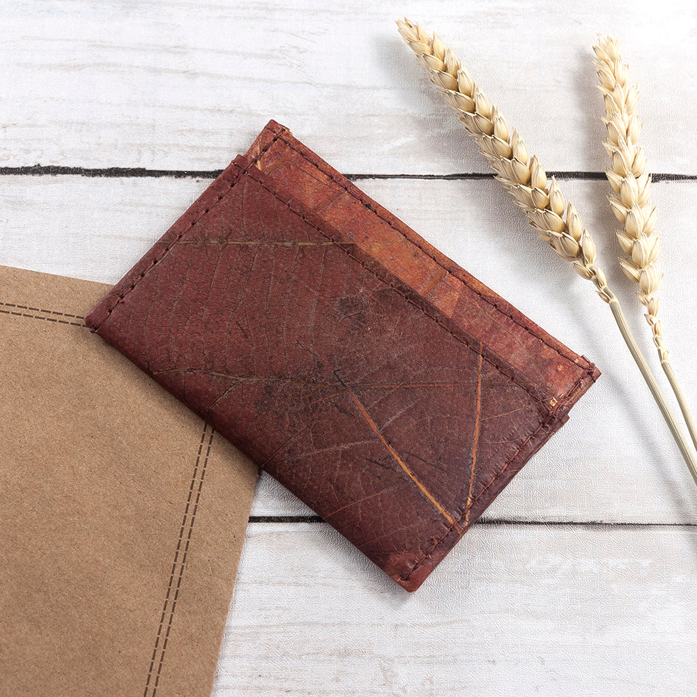 Leaf Leather Minimalist Card Holder
