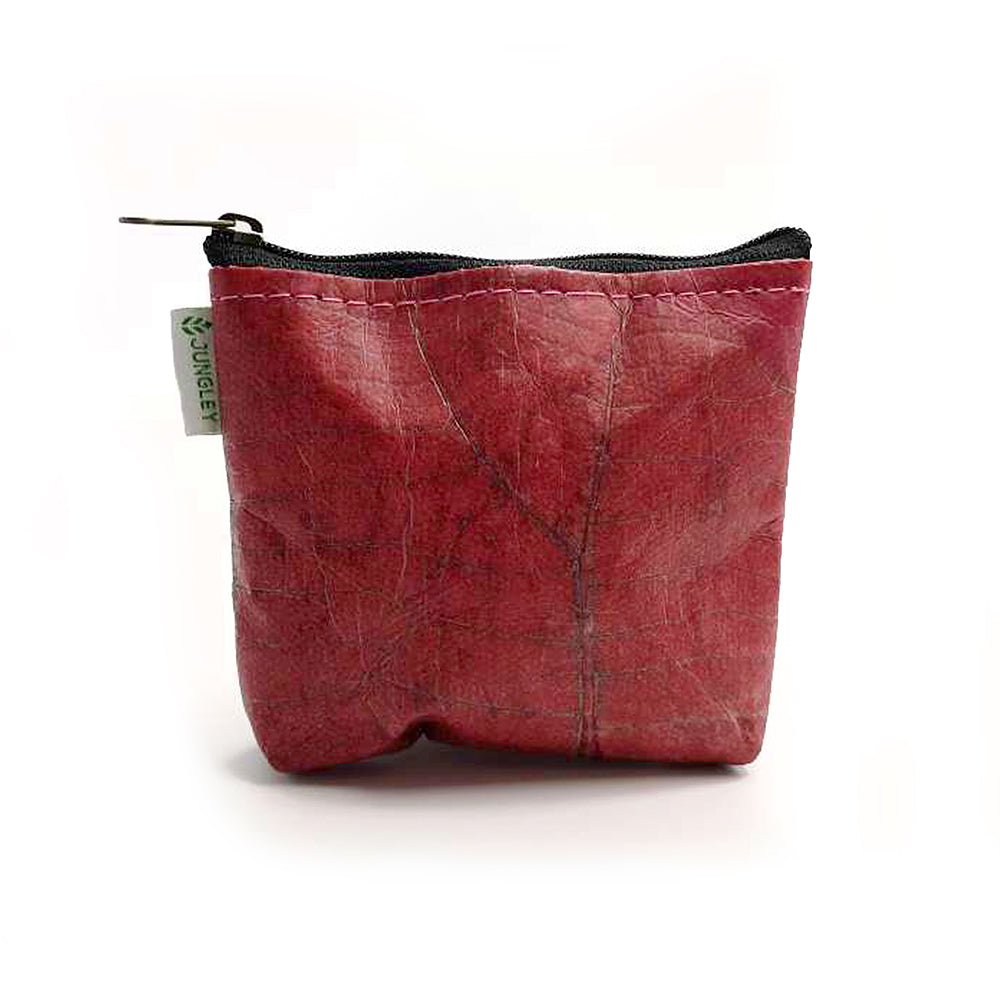 Leaf Leather Straight Edge Coin Bag