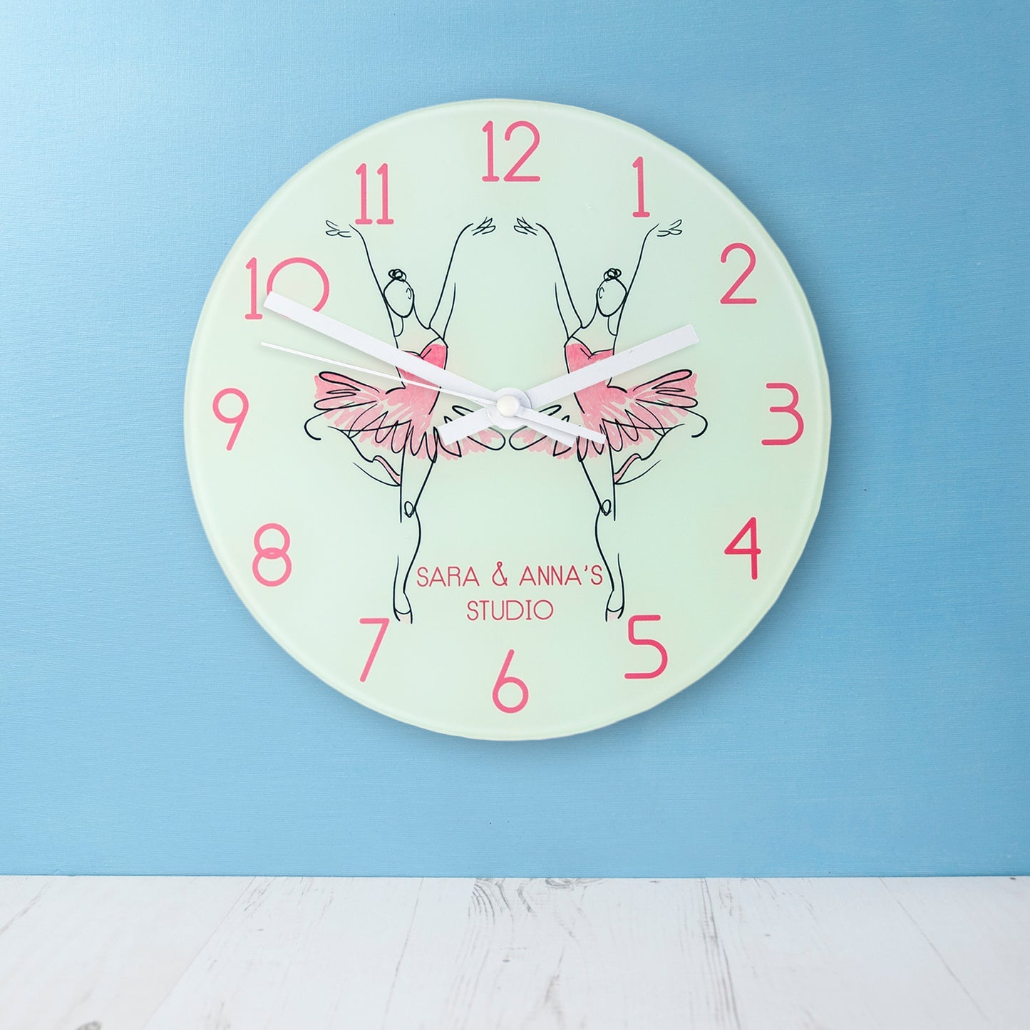 Graceful Ballet Dancer Personalised Wall Clock