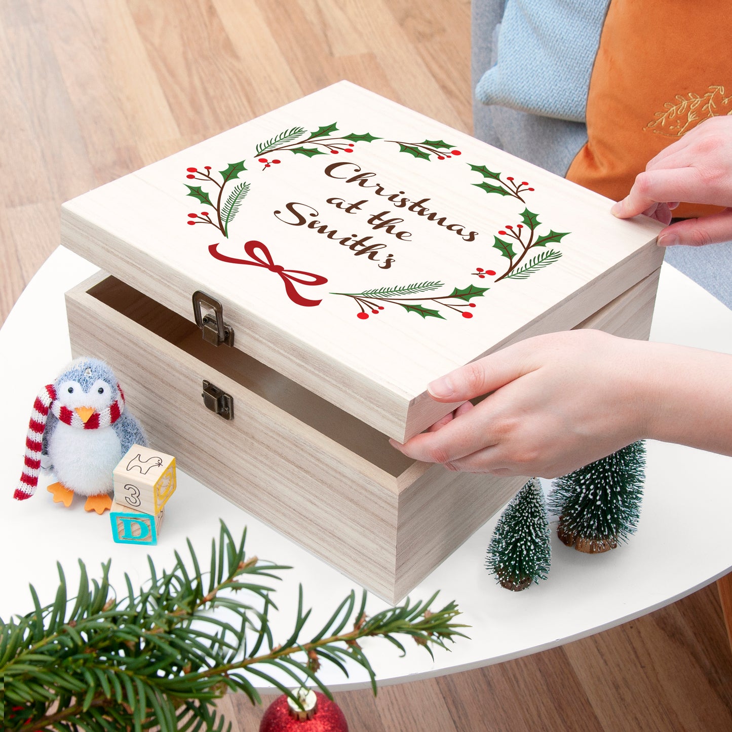 Personalised Jolly Holly Christmas Eve Box