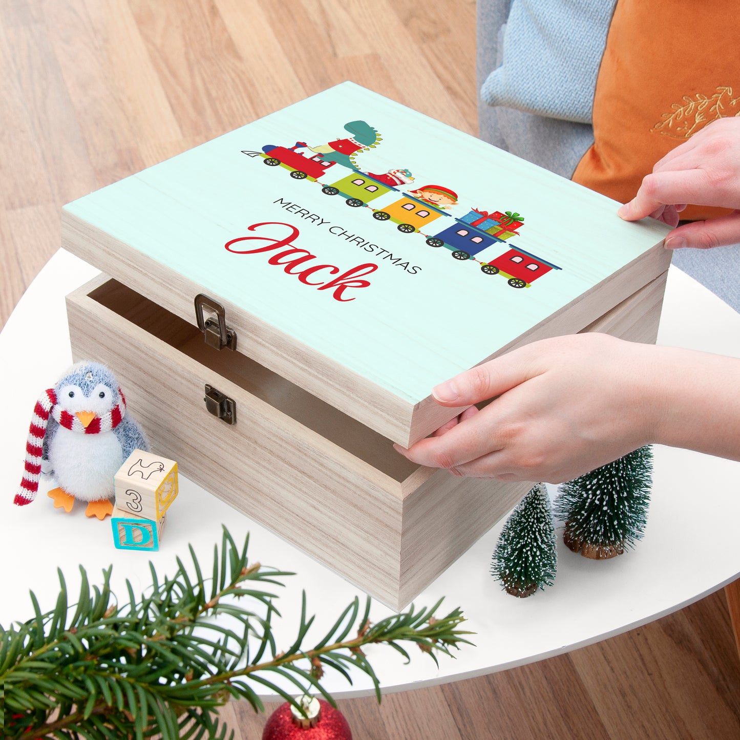 Personalised Christmas Train Christmas Box