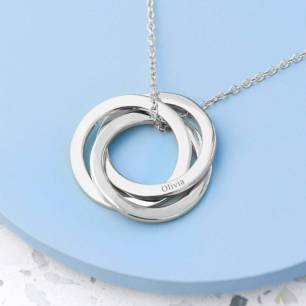 Personalised Classic Russian Ring Necklace