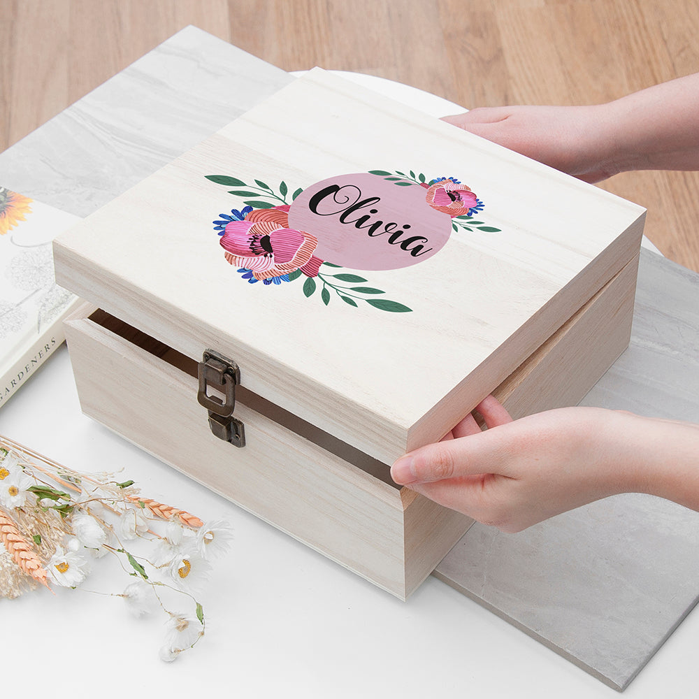 Personalised Blooming Flower Bridesmaid Box - Medium