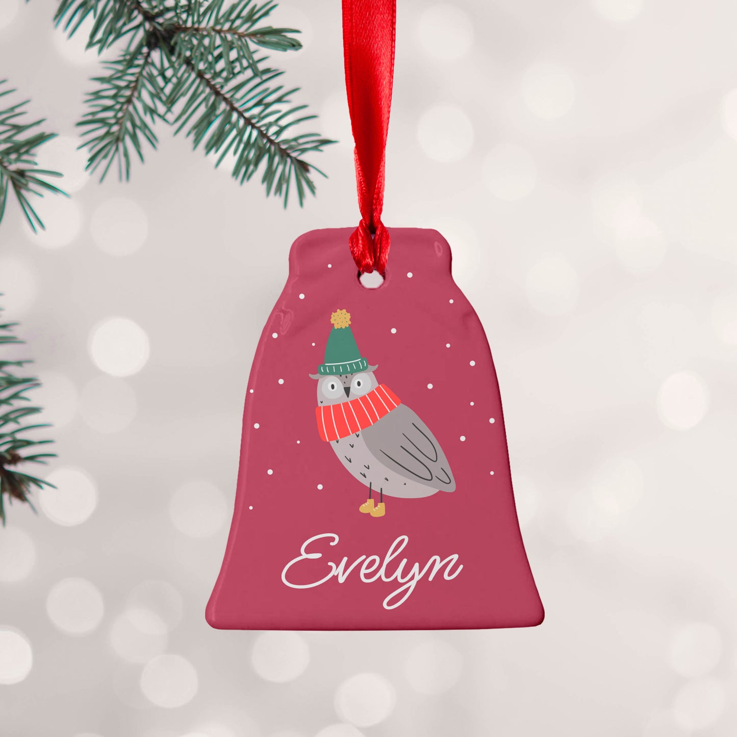 Personalised Winter Owl Christmas Decoration
