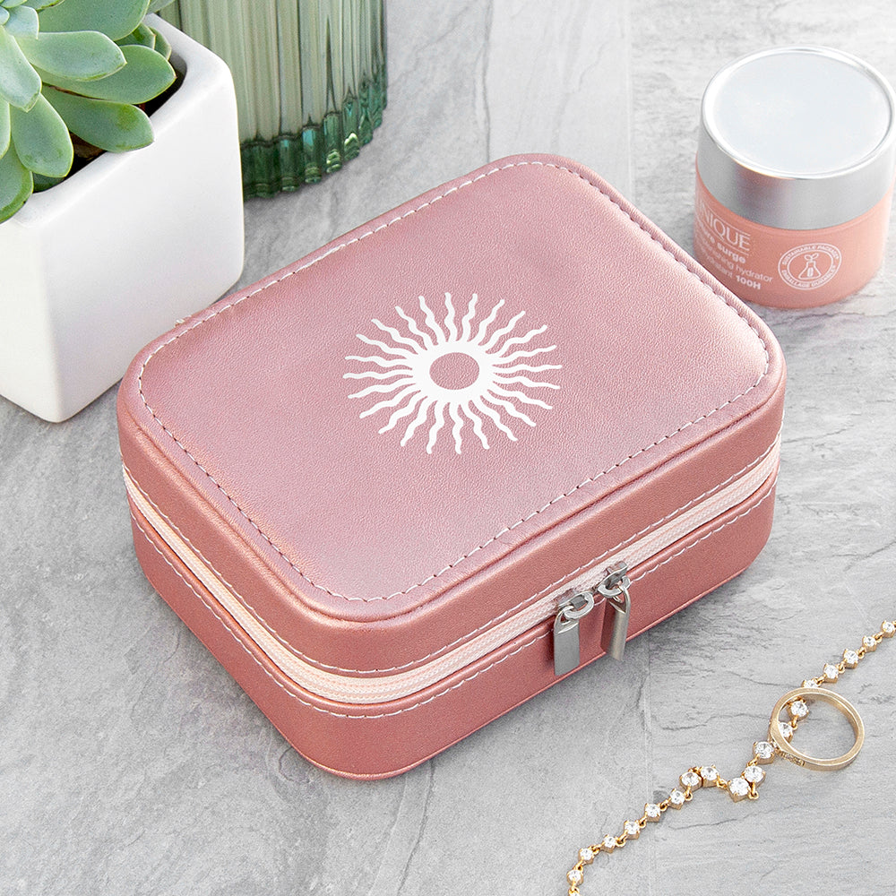 Sparkly Pink Sun Jewellery Case