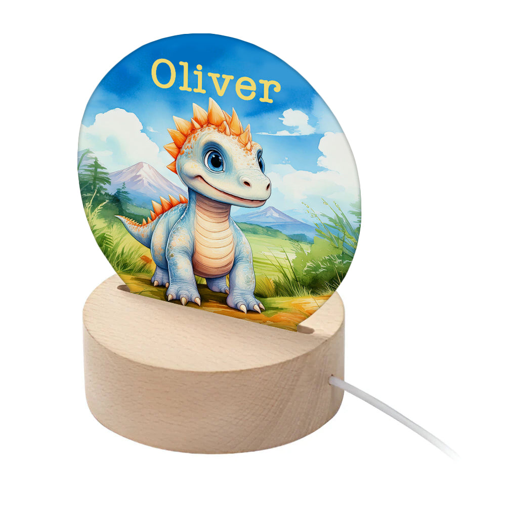 Personalised Kid's Baby Dinosaur LED Night Light