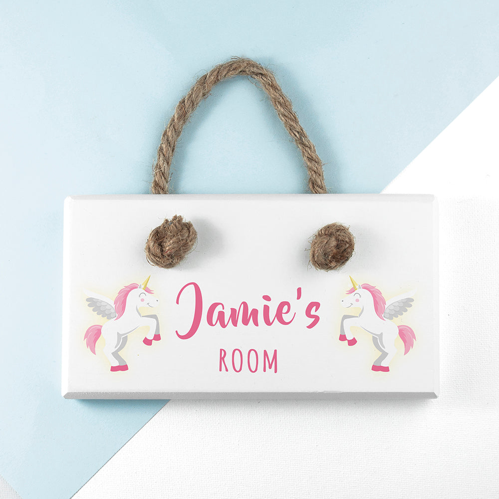 Personalised Baby Unicorn Door Sign