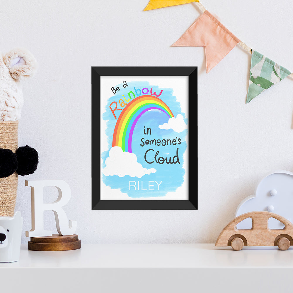 Personalised Be A Rainbow Framed Print