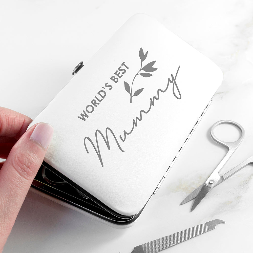 Personalised Best Mama Manicure Set - White