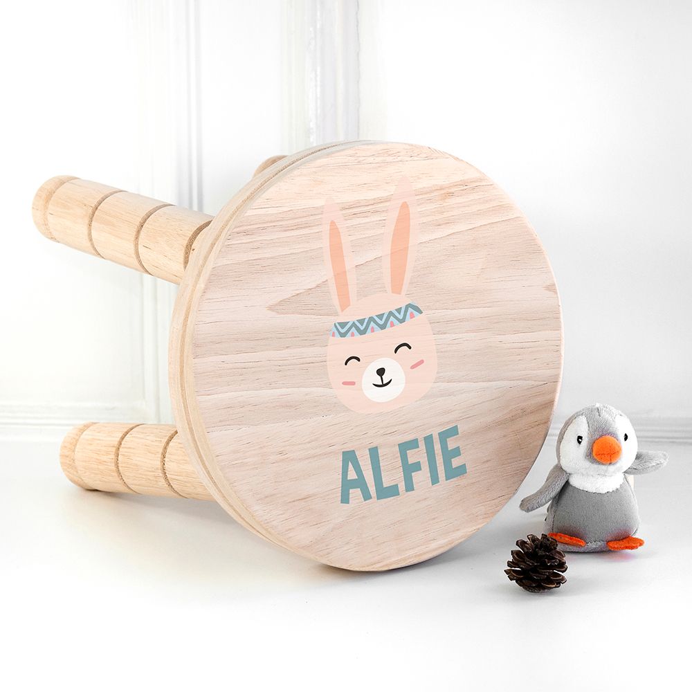 Personalised Cute Bunny Kids Stool