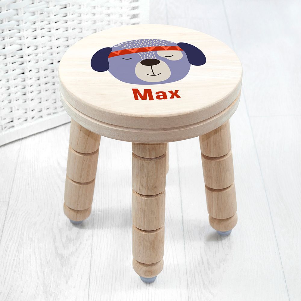 Personalised Cute Puppy Kids Stool