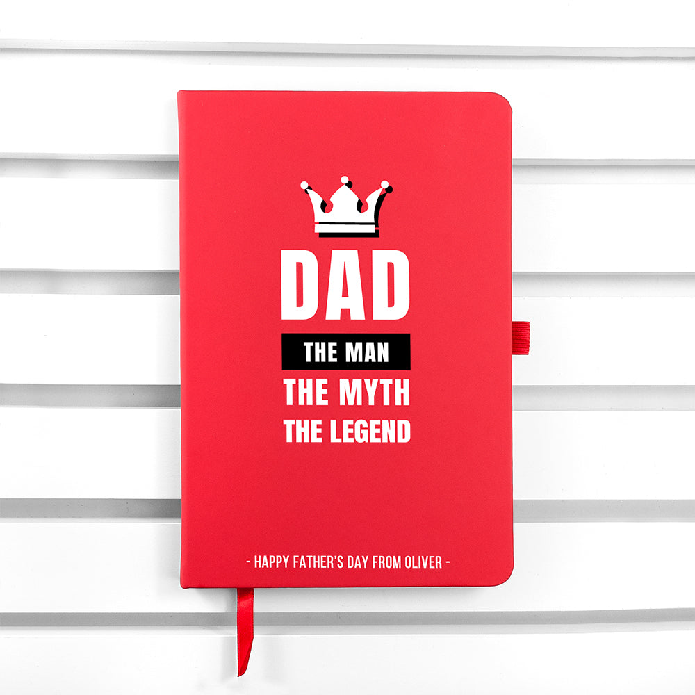 Personalised Dad The Legend A5 Notebook