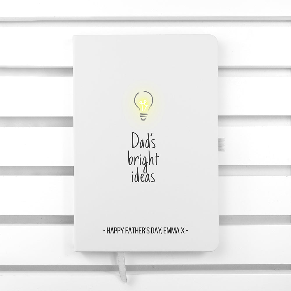 Personalised Dad's Bright Ideas A5 Notebook