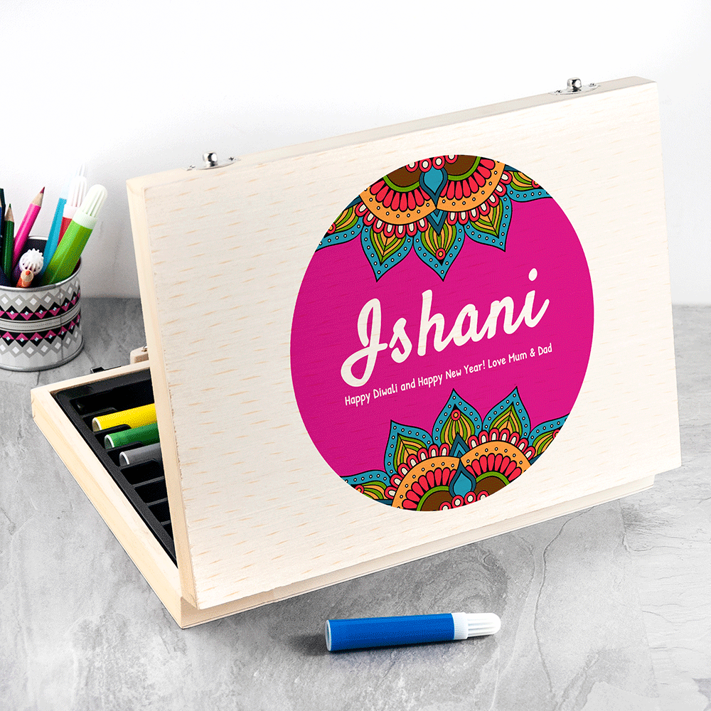 Personalised Diwali Rangoli Colouring Set