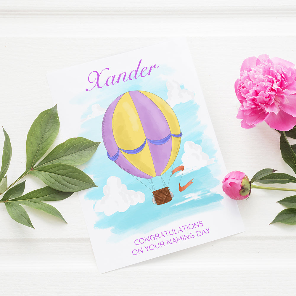 Personalised Hot Air Balloon Framed Print