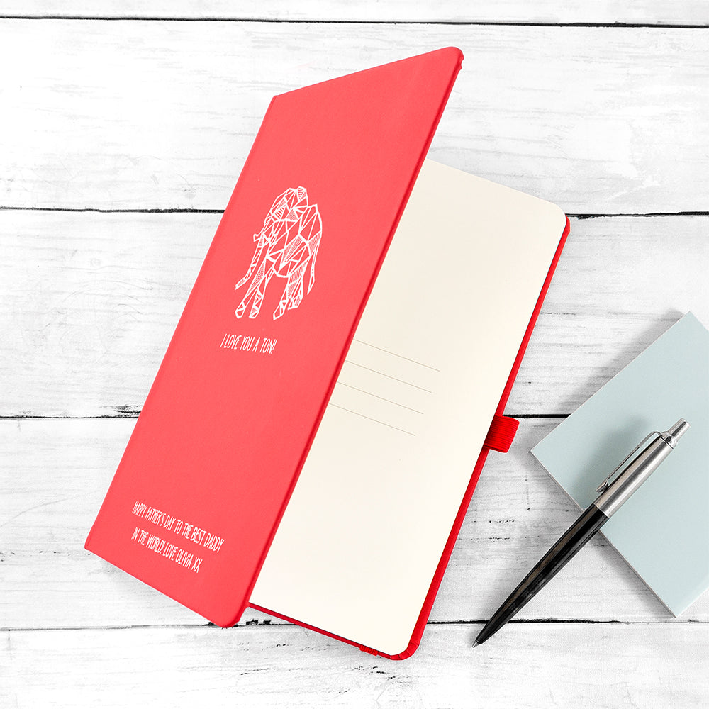 Personalised I Love You A Ton A5 Notebook