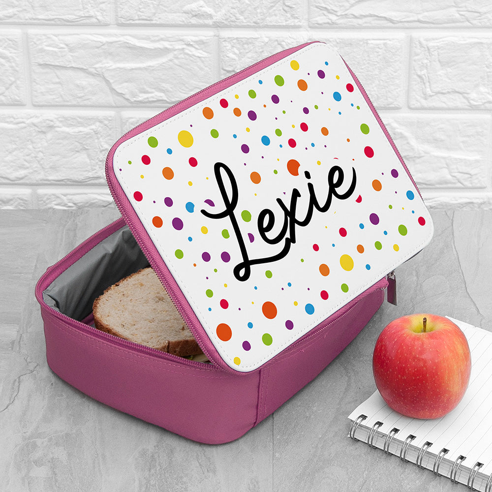Personalised Kids Insulated Lunch Bag - Pink