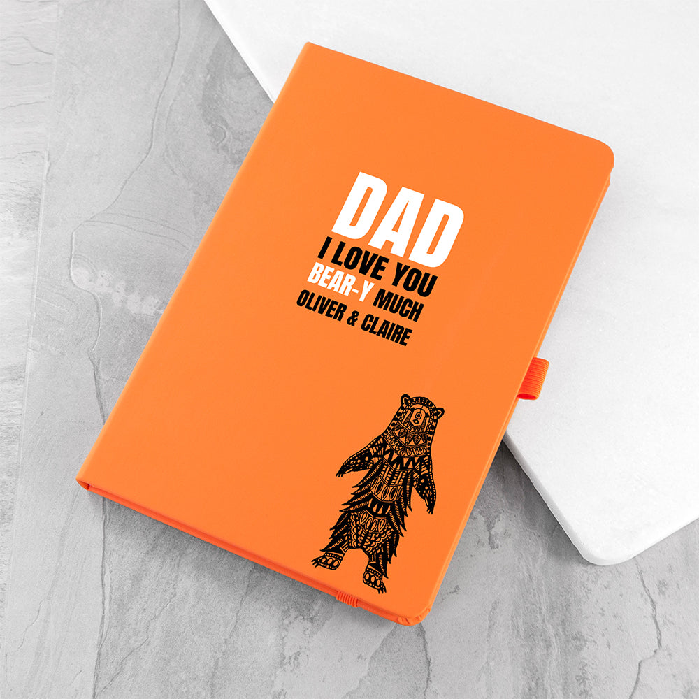 Personalised Love You Bear-Y Much A5 Notebook