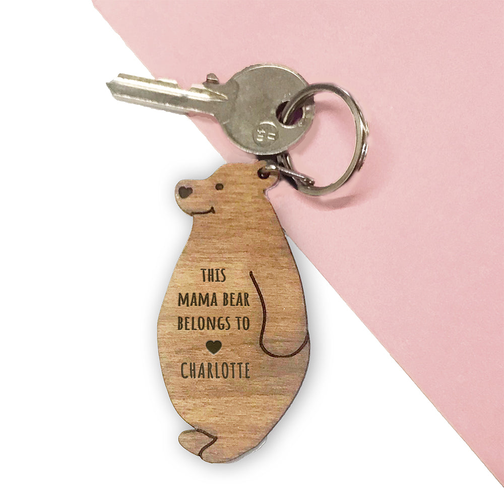 Personalised Mama Bear Keyring