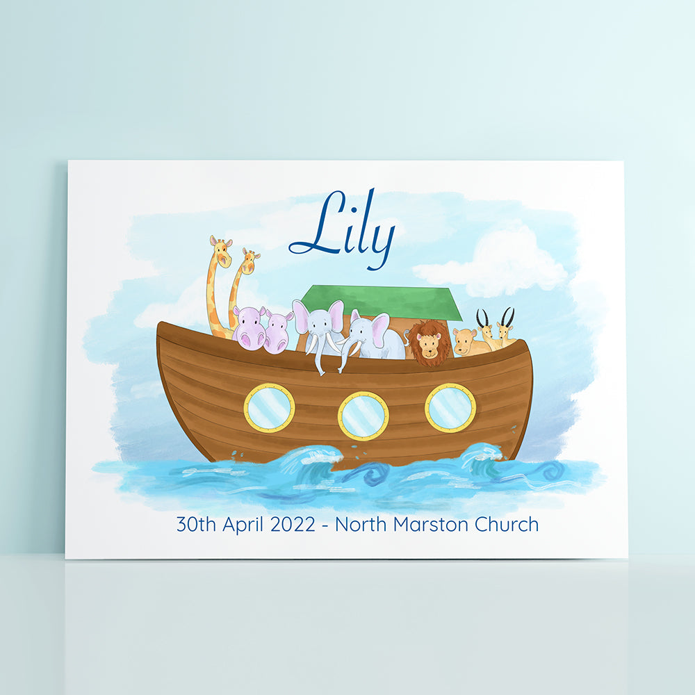 Personalised Noah's Ark Framed Print