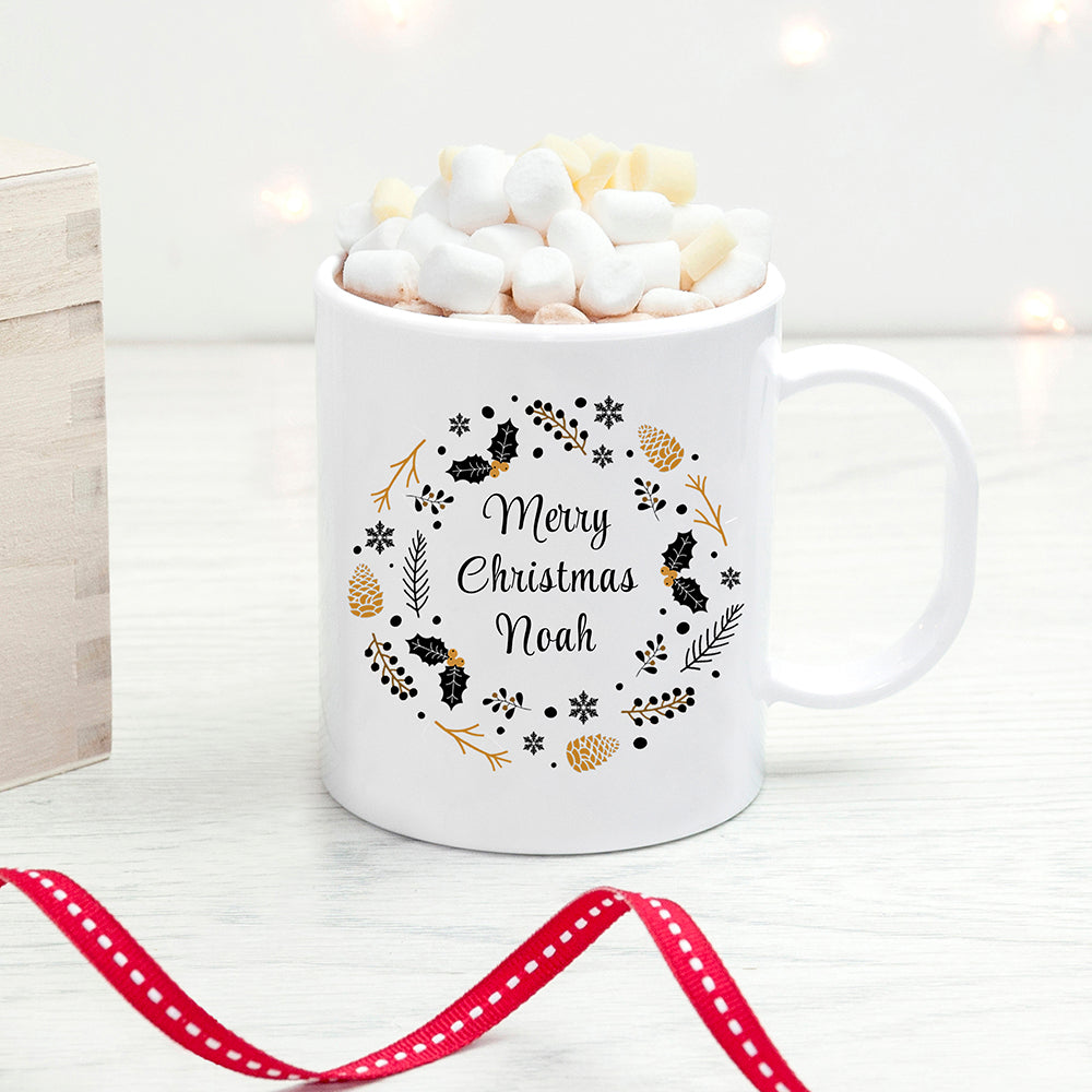 Personalised Nordic Botanical White Mug