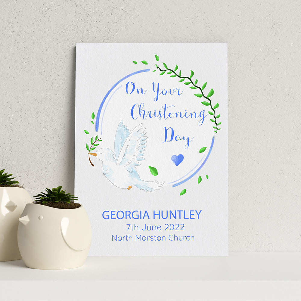 Personalised Peaceful Dove Framed Print