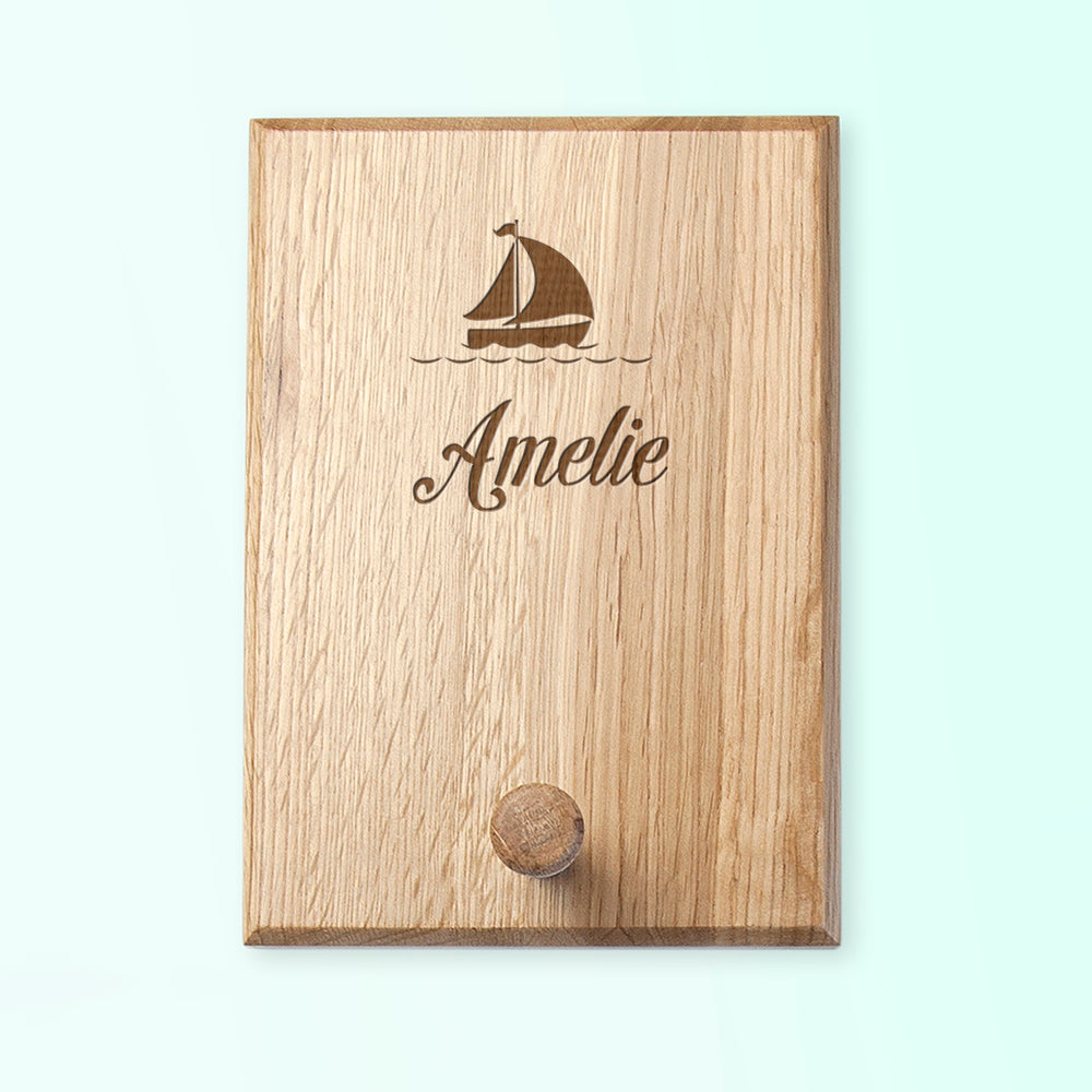 Personalised Ship Peg Hook