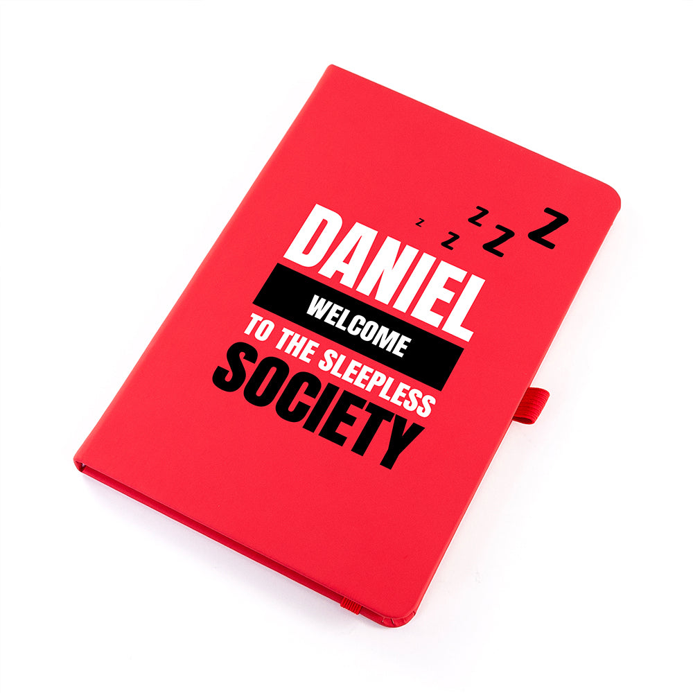 Personalised Sleepless Society A5 Notebook