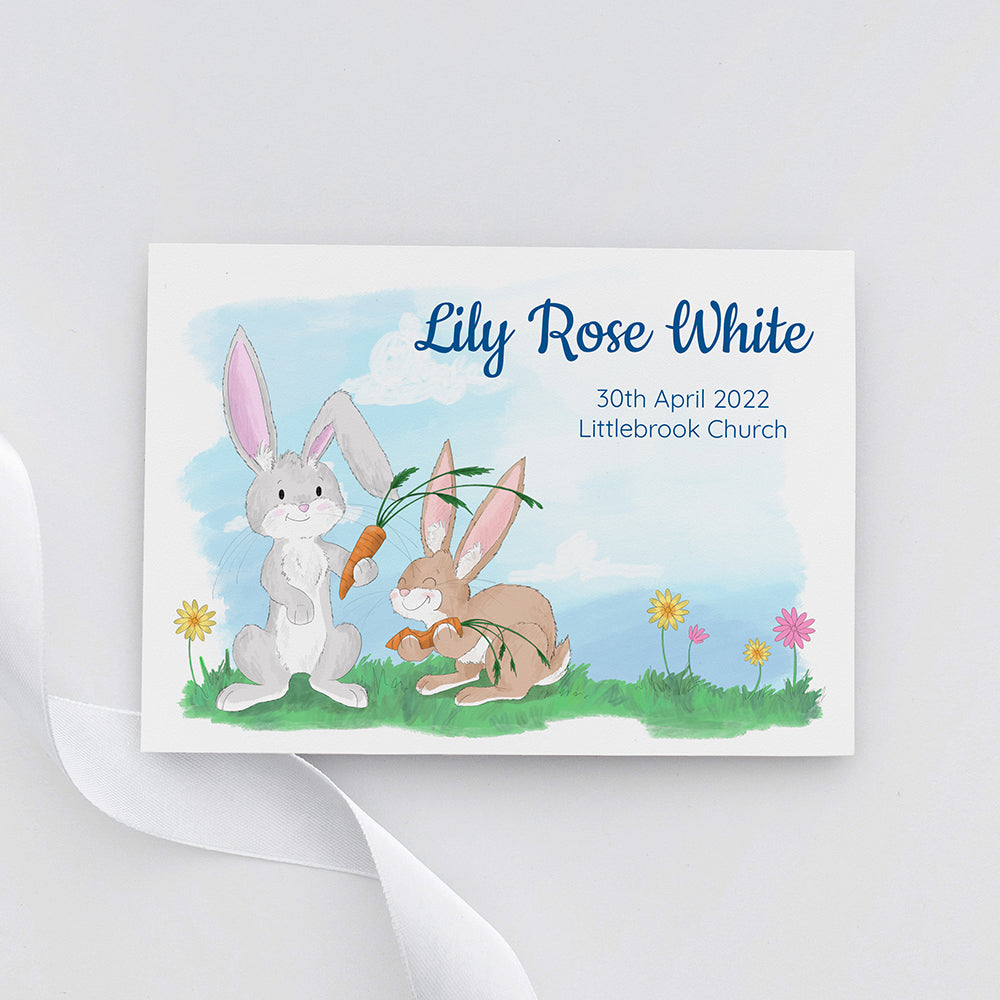 Personalised Spring Bunny Framed Print