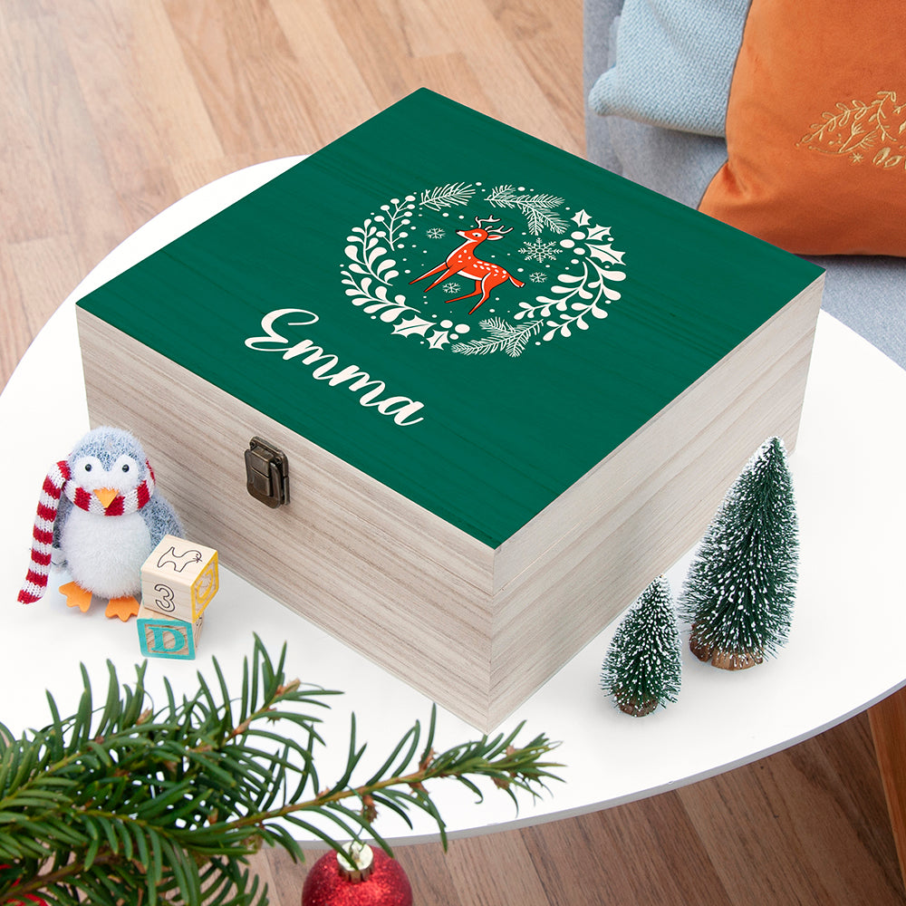 Personalised Woodland Deer Christmas Eve Box