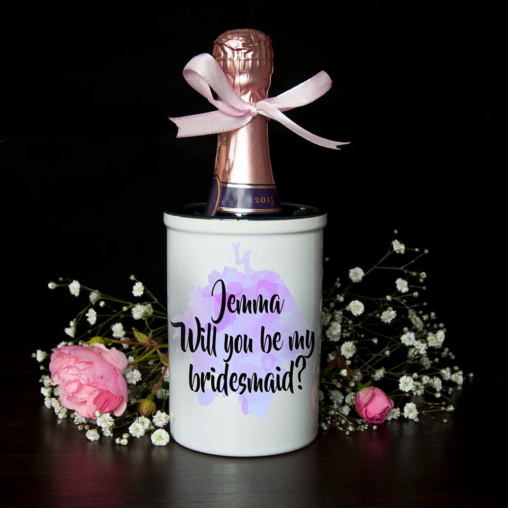 Will You Be My Bridesmaid Personalised Miniature Champagne Bucket
