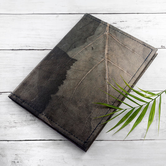 A5 Leaf Leather Notebook 
