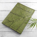 A5 Leaf Leather Notebook 