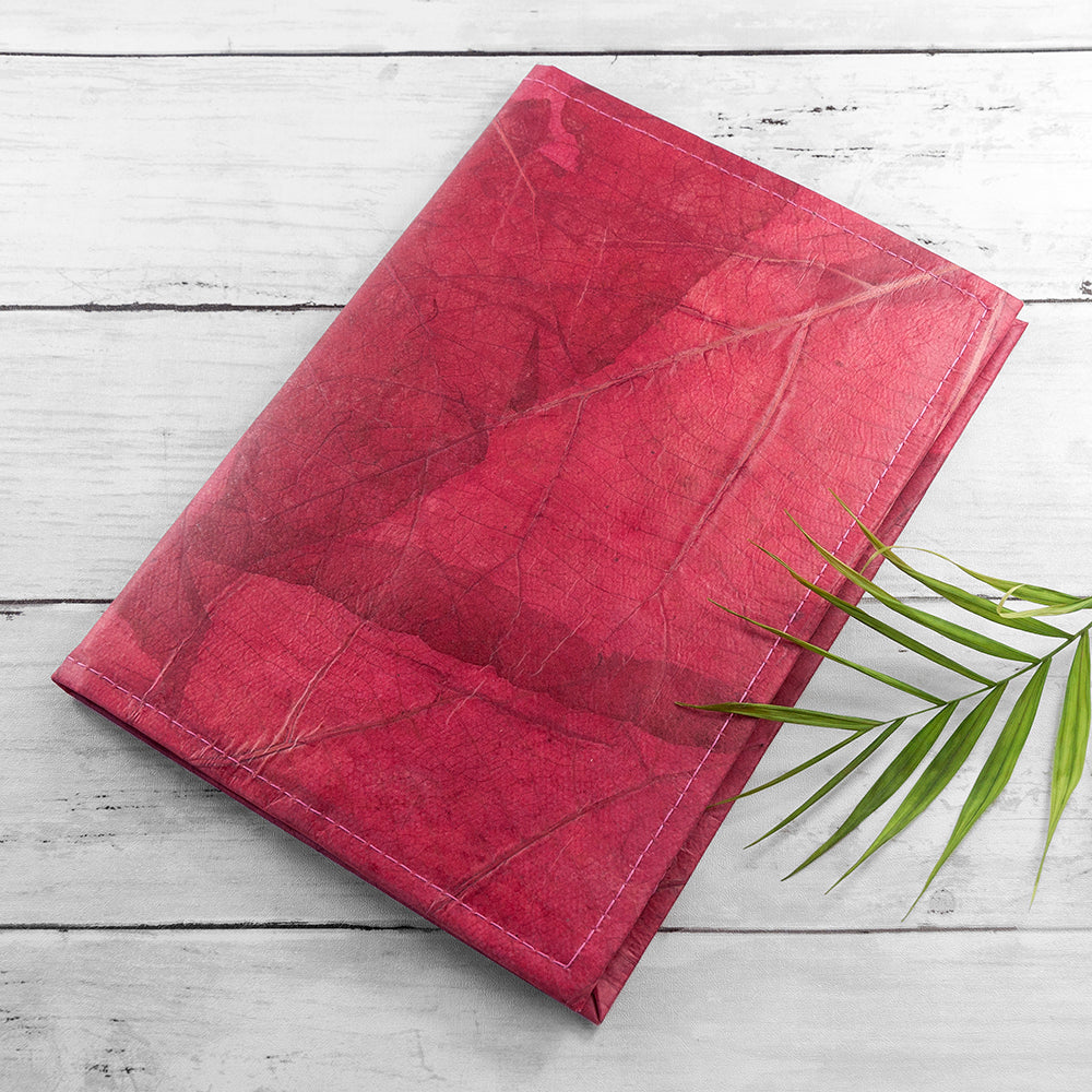 A5 Leaf Leather Notebook 