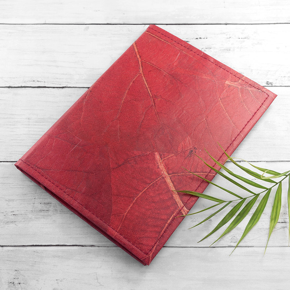 A5 Leaf Leather Notebook 