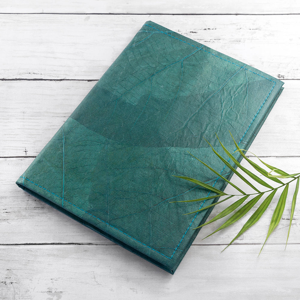A5 Leaf Leather Notebook 