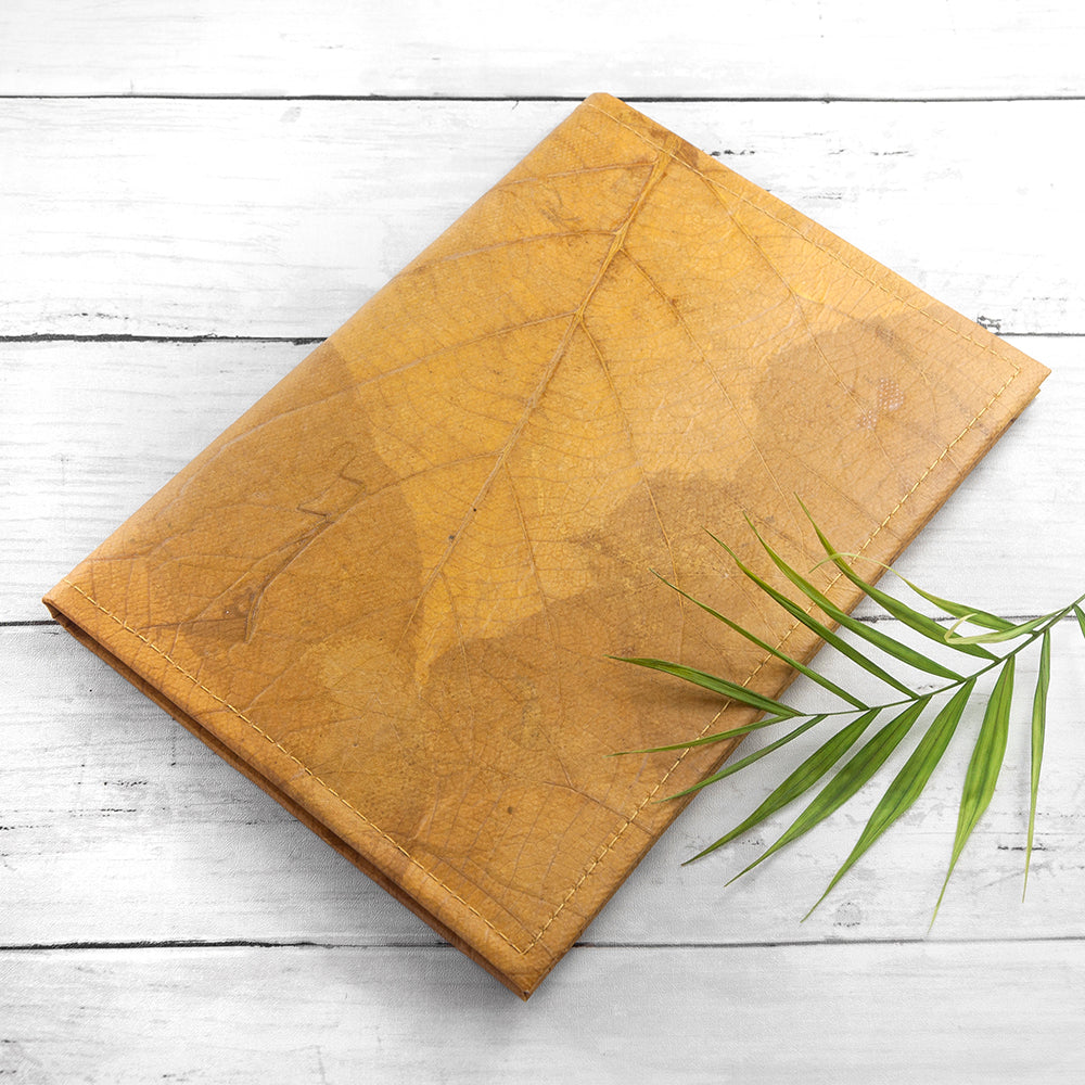 A5 Leaf Leather Notebook 