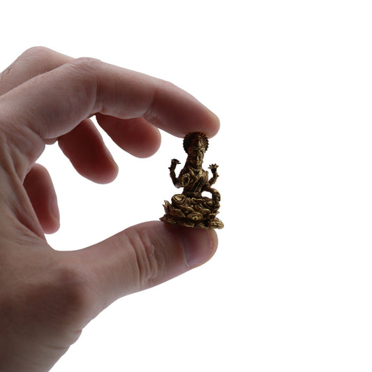 Brass Miniature Gods - Laxmi (11gms)  - 30mm