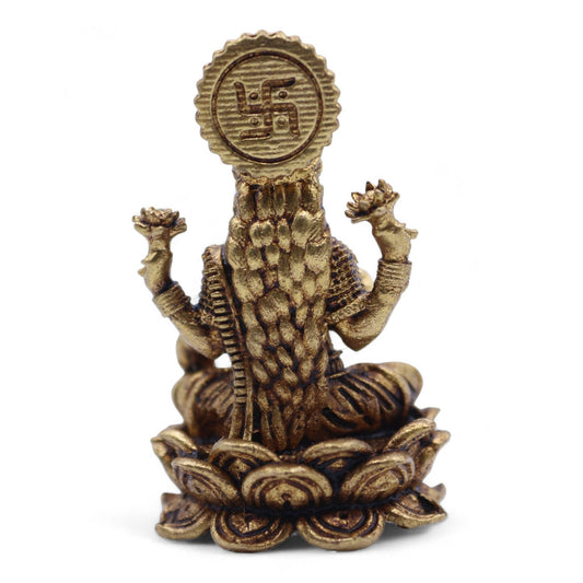 Brass Miniature Gods - Laxmi (22gms)  - 37mm