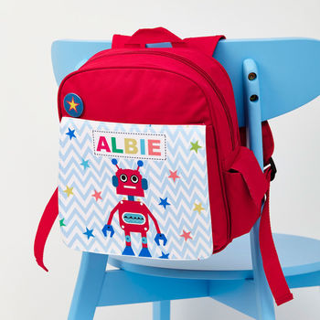 Personalised Boy's Robot Rucksack