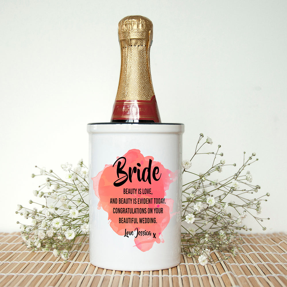 Bridal Personalised Miniature Champagne Bucket 