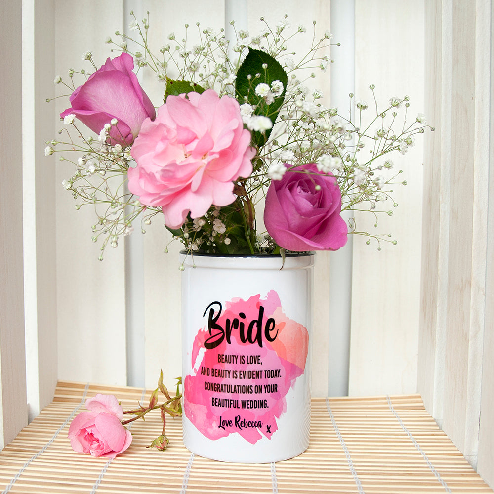 Bridal Personalised Miniature Champagne Bucket 