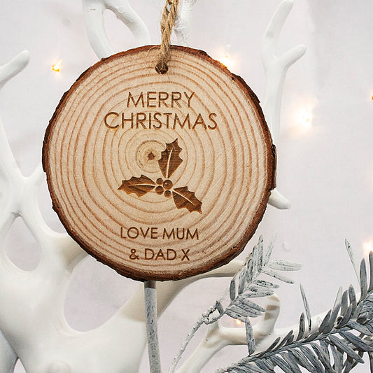 Christmas Holly Hanging Decoration