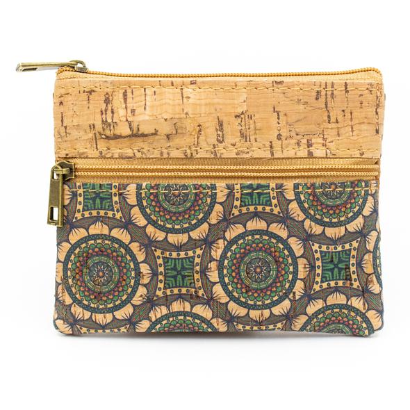 Circle Design Cork Leather Wallet