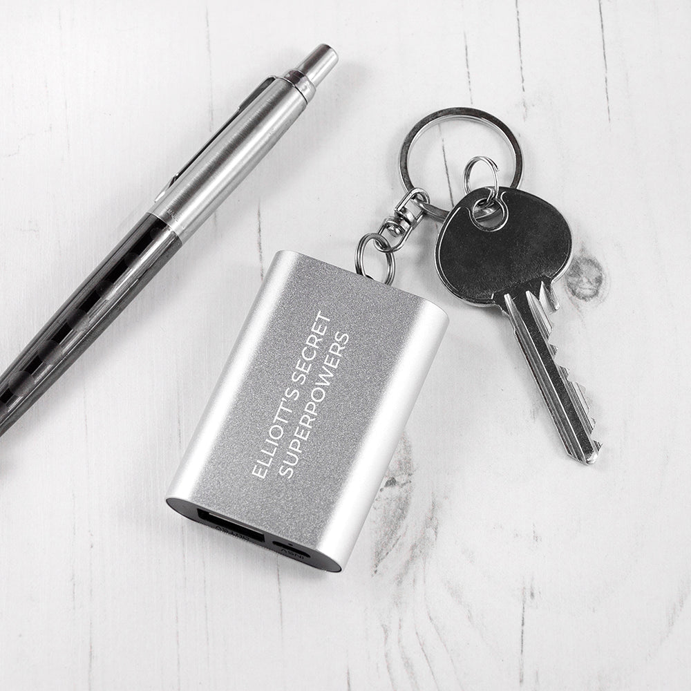 Emergency Personalised Miniature Powerbank Keyring